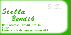 stella bendik business card